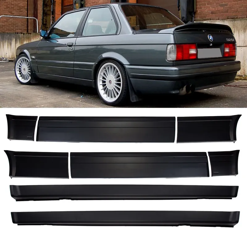 Sport Seitenschweller SET mit Planken und Zierleisten / Stoßleisten für BMW E30 Coupe LCI Facelift mit ABE Preis Gesenkt