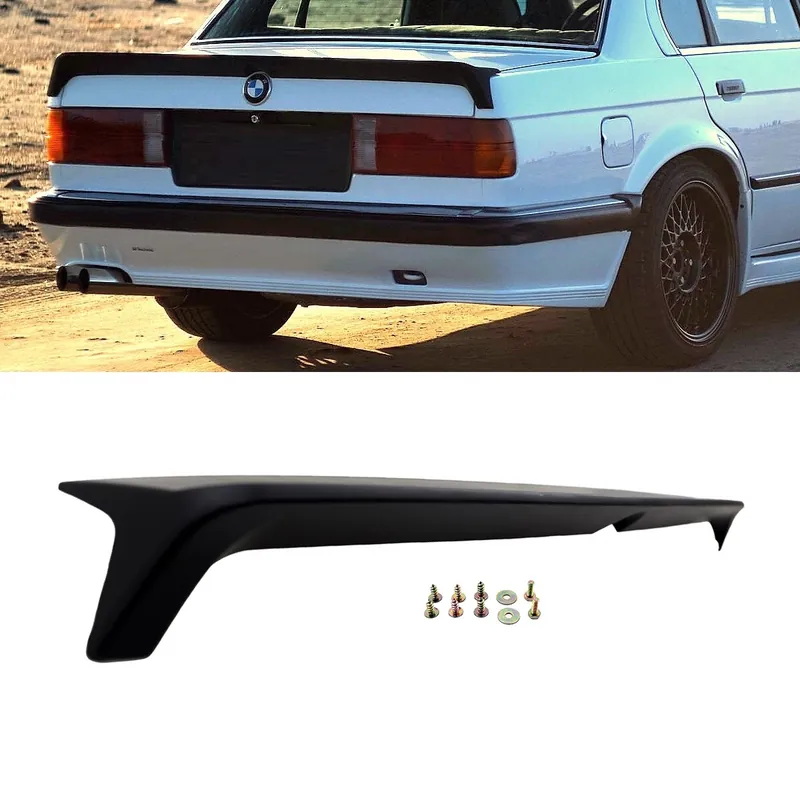 Sport Paket Zender Design Heckspoiler Kofferaum hinten schwarz passt für BMW 3er E30 +ABE Markenware