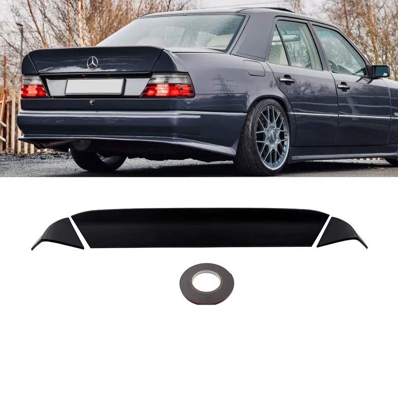 Nur Heute ABS Sport Boot Spoiler Rear 3-pcs black fits on Mercedes E-Class W124 Saloon also AMG Sport