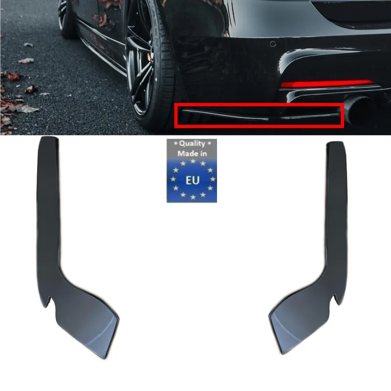 Expressversand Sport-Performance Flaps SET Heckstoßstange hinten für BMW 3er F30 / F31 mit M-Paket in Schwarz Glanz mit ABE
