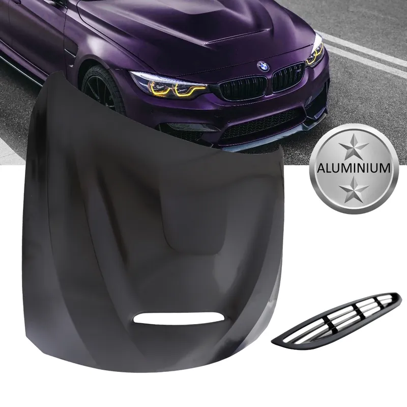 Top-Seller Set Sport Motorhaube + Lufteinlass schwarz passt für BMW 3er F30 F31 4er F32 F33 F36 nicht M3 GTS