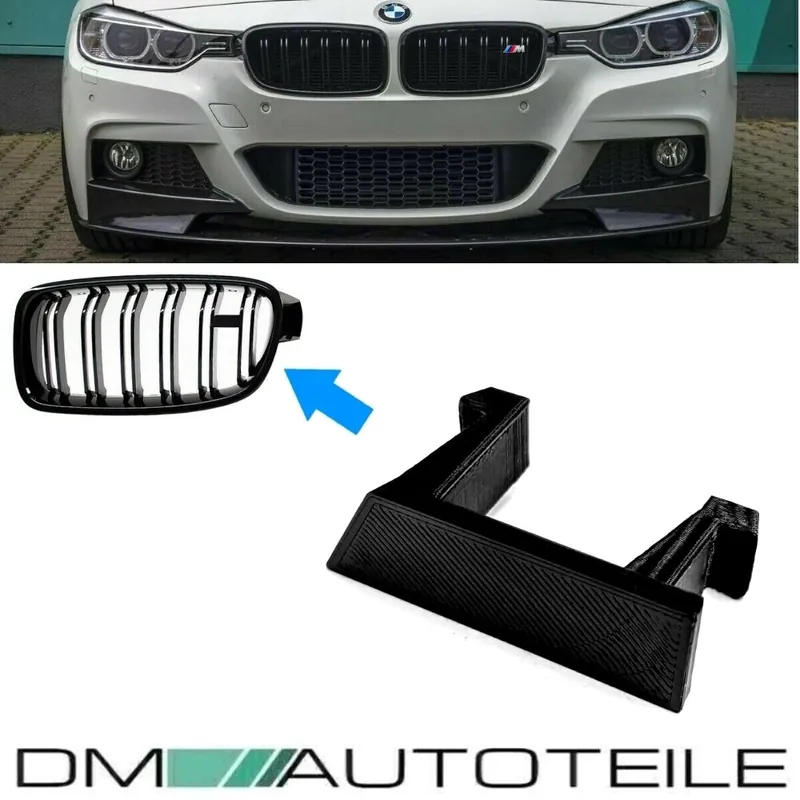 Doppelsteg Kühlergrill Emblemhalter kurz für BMW 3er F30 / F31 nicht für M3 Bestseller