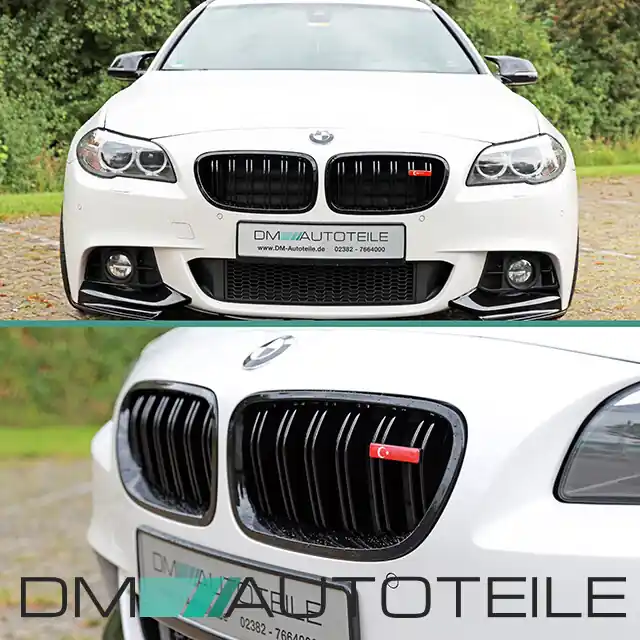 Türkei Länderflaggen-Emblemhalter Doppelsteg Kühlergrill für BMW 5er F10 / F11 Knallerangebot