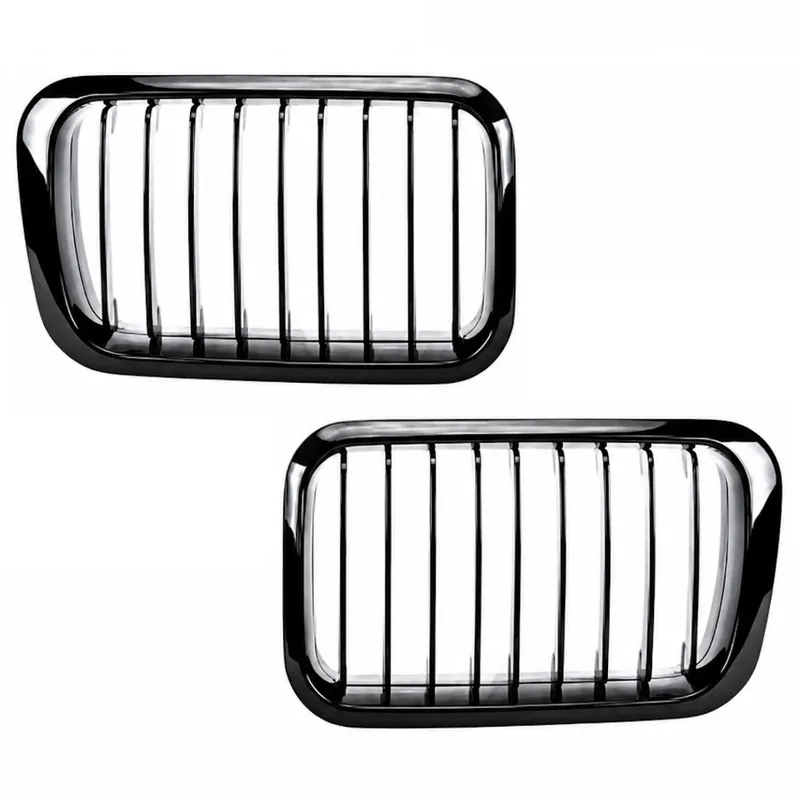 2x Kidney Front Grille Set black gloss fits on BMW E36 all models without compact 90-96 Bestseller