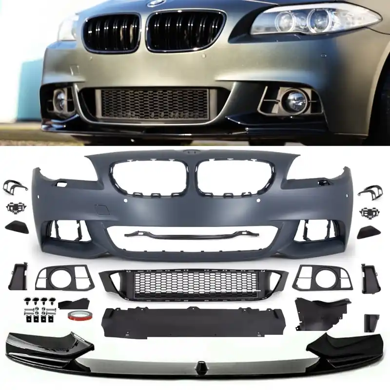 Neue Ware Sport Performance Front Bumper + Splitter gloss black fits on BMW 5 F10 F11 Facelift LCI to M-Sport up 2013