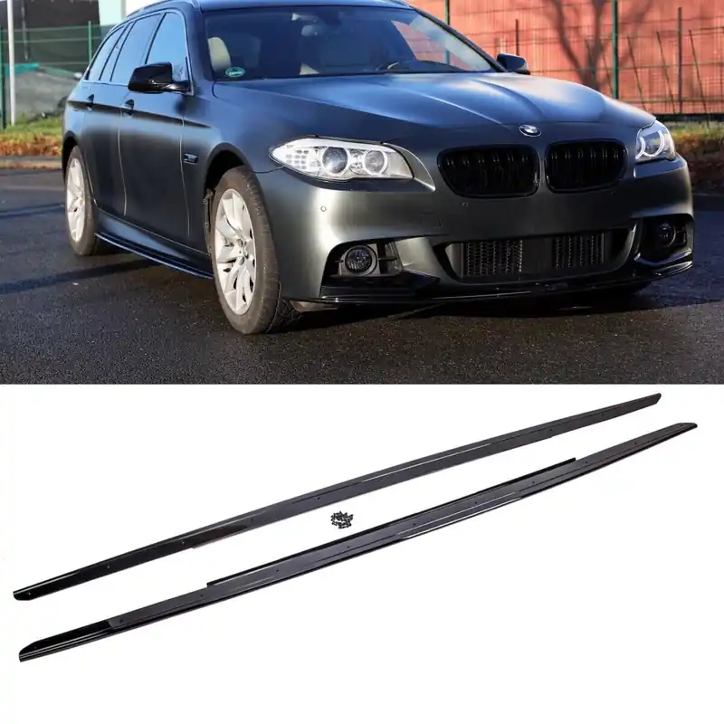 Sport-Performance Seitenschwelleransätze SET für BMW 5er F10 / F11 mit M-Paket in Schwarz Glanz Bestseller