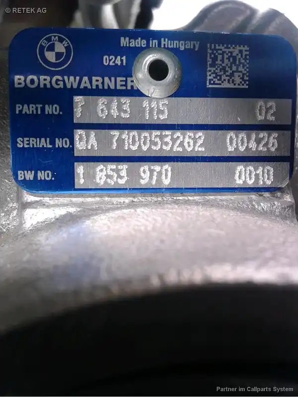Jetzt Bestellen Turbolader und Luftzufuhr gebraucht BMW X6(F16)(F86) Baujahr 2014