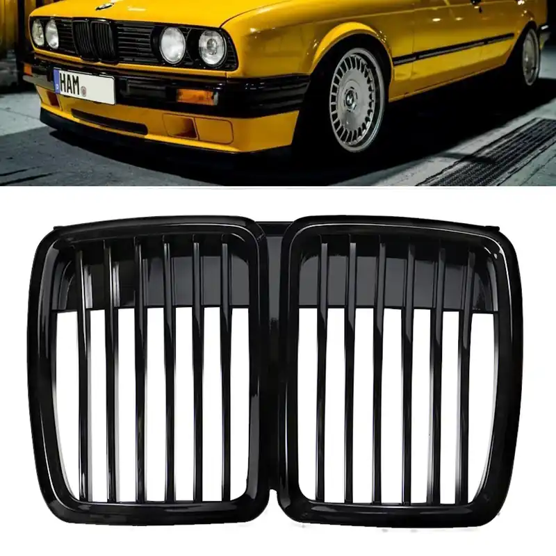 Front Grille Black gloss fits on BMW 3-Series E30 all models up Facelift Ausverkauf