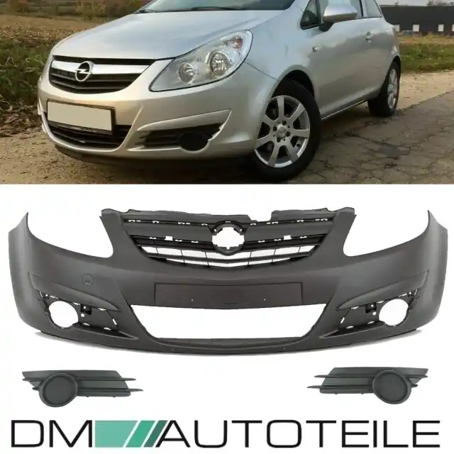 Top-Preis Stoßstange vorne grundiert + Gitter ohne NSW geschlossen passt für Opel Corsa D 06-11